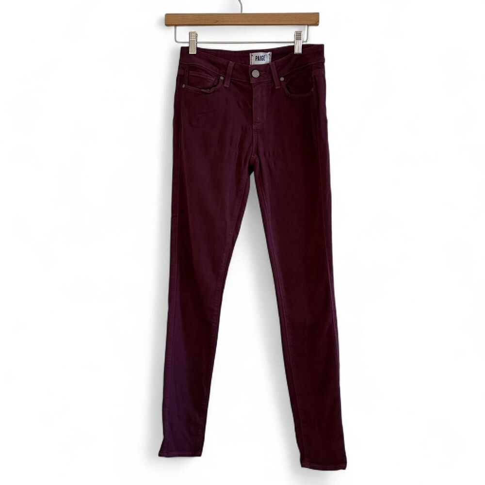 Paige Women's Burgundy Jeans